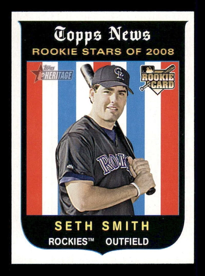 2008 Topps Heritage 棒球 #1-500(基础)卡单打明星/RC/名人堂(可选)  — 第 1/1 张图片