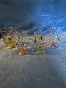 4er Set Marienkäfer, Libelle, Schmetterlinge und Bienen - handbemalt - 14 Unzen Glas... - Bild 1 von 9