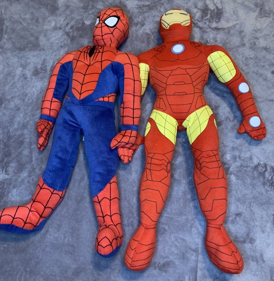 "Lote de peluche Marvel - 27"" Spider-Man & Ironman almohada de peluche grande juguete de compañero"  Foto 1 de 4