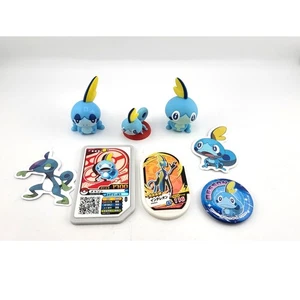 Sobble Drizzile Inteleon Lot Figuren Pokemon Tomy Mezastar Battrio Token - Bild 1 von 4