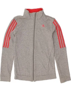 ADIDAS Womens Tracksuit Top Jacket UK 4/6 XS Grey Cotton BO04 - Picture 1 of 3