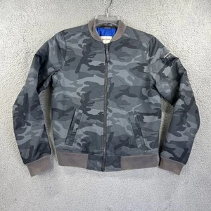Abercrombie & Fitch Jacket Boys Kids XL Gray Camo Bomber Military Utility Army - Picture 1 of 7