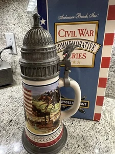 Anheuser Busch CIVIL WAR Commemorative Series 1992 Ulysses S. Grant Stein - Picture 1 of 8