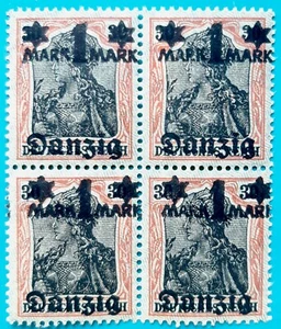 Stamps, Free City of Danzig: Danzig Mi 26-III, issued 08/1920. XF/S - Picture 1 of 3