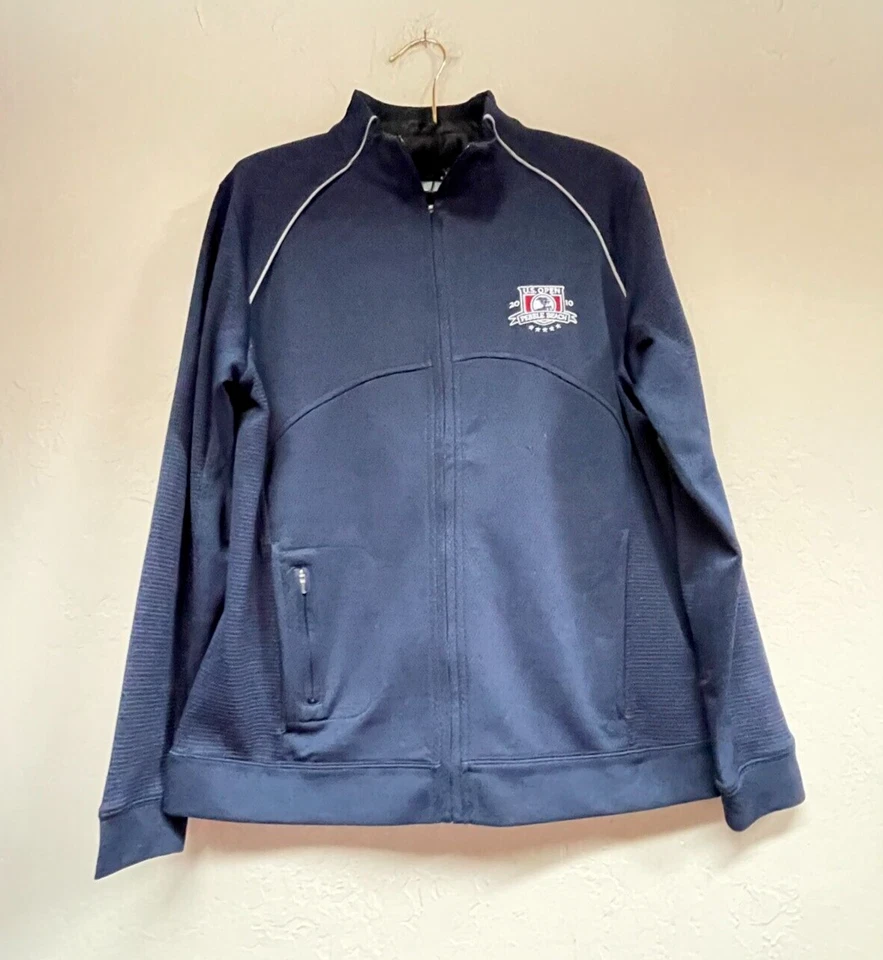 Chaqueta grande con cremallera Cutter & Buck CB Drytec para mujer abierta a Estados Unidos 2010 Pebble Beach azul marino Foto 1 de 4
