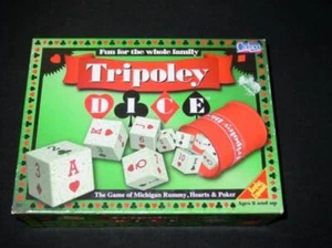 Cadaco 1997 : Tripoley DICE - The Game of Michigan Rummy, Heatrs & Poker (EX) - Picture 1 of 2