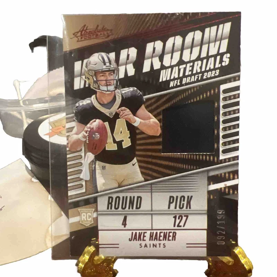 2023 Panini Absolute - War Room Materials Holo Silver #WR-JHAE Jake Haener /199 - Image 1 of 2