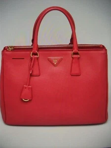 Prada BN1786 Saffiano Lux Double Zip Tote - Brughiera - Picture 1 of 2