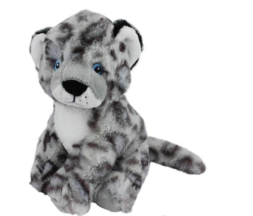 Multipet Pet Eco Safari Snow Leopard Buddies 8" Snuggles Comfort Dog Toy Squeaky - Image 1 of 1