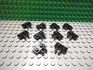 Lego 10 Negro 1x2 Bisagra Placa con 2 Dedos de Bloqueo Lateral NUEVO - Imagen 1 de 1