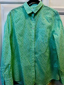 J. Crew Lightweight Cotton Shirt In Signature Fit Button Down Green Floral NWT M - Picture 1 of 10