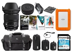 Sigma AF 24-105mm F4.0 Art DG OS HSM Lens for Nikon Portable Hard Drive Mega Kit - Picture 1 of 3