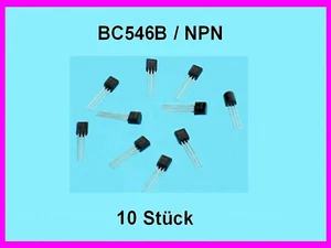BC546B - Transistoren NPN / 80V / 0,1A / 10 Stück Neu - Bild 1 von 4