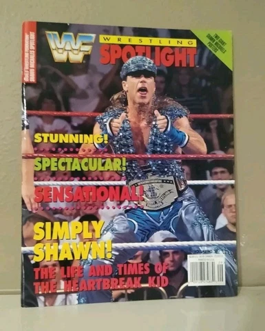 WWF Spotlight Magazine Shawn Michaels vol. 27, HBK posters included, WWE, MINT Cover