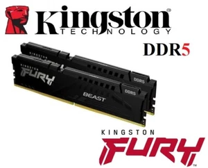 Kingston FURY Beast Ram 8GB 16GB 32GB 64GB DDR5 Arbeitsspeicher Gaming PC - Bild 1 von 7