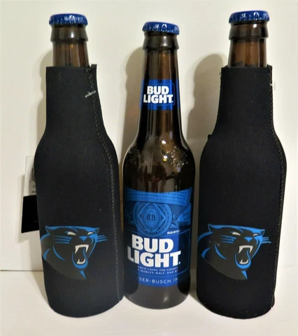 TWO (2) CAROLINA PANTHERS NEOPRENE ZIPPER, BOTTLE SUITS FROM KOLDER (CLOSEOUT) Cover