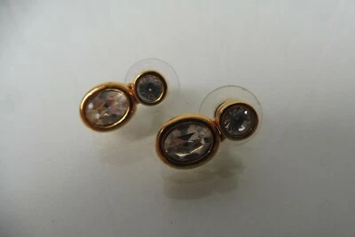 schöne Ohrringe ,Ohrstecker , vergoldet mit geschliffenen Steinen , Swarovski - Bild 1 von 4