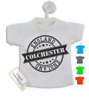 Colchester T-Shirt Mini England UK Stamp Hanger Suction Cup Car Truck Van