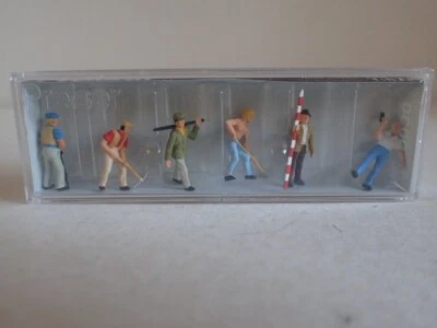 Preiser Arbeiter mit Werkzeug Zubehör 10030 Berufe Kranpersonal H0 1:87 OVP 6Fig - Bild 1 von 2