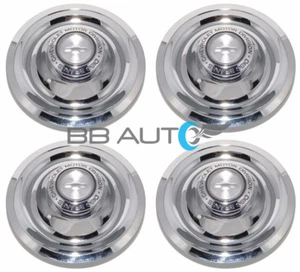 CHEVY CAMARO CORVETTE CHEVELLE RALLY WHEEL DISC BRAKES FLAT CENTER CAP SET OF 4 - Picture 1 of 5