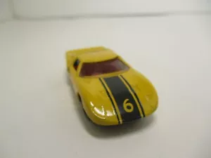 MATCHBOX #41c -1965 FORD GT RESTORED-MODIFIED RARE YELLOW BLACK PLASTIC TIRES - Picture 1 of 14