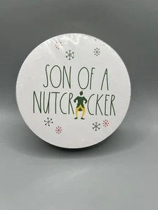 Rae Dunn ELF Set of 8 Cork Coasters SON OF A NUTCRACKER NEW - Picture 1 of 3