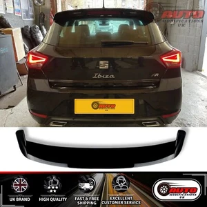 SEAT Ibiza 5DR MK5 6F Rear Boot Roof Spoiler Gloss Black 'Cupra Look' 2017-2022 - Picture 1 of 9