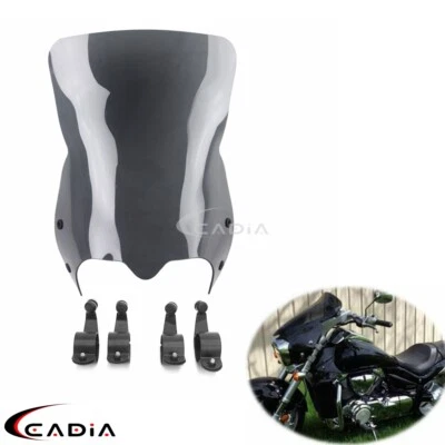 Motorcycle Front Windshield w/ Clamps Bracket For Suzuki Boulevard M109R 2006-22 - Image 1 of 4