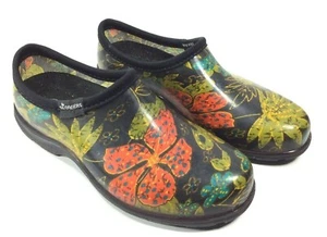Sloggers Waterproof Rain Garden Clogs Flowers Print Shoes Women's Size 8 - Picture 1 of 10