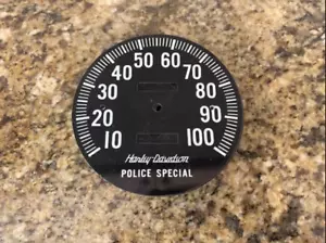 NOS HARLEY DAVIDSON POLICE SPECIAL 100 MPH SPEEDOMETER FACE PLATE REPLACEMENT - Picture 1 of 2