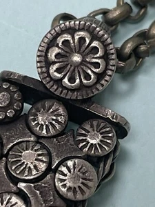 Antique Vintage Heavy Charm Ottoman Silver Pendant Necklace 102 Grams R75 - Picture 1 of 21