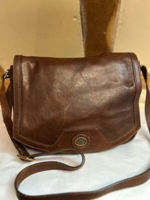 Lge THE BRIDGE dark chestnut leather satchel saddle xb shoulder bag - Image 1 of 4