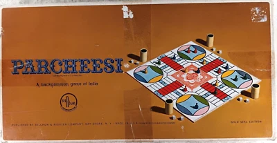 Parcheesi Indian backgammon Game with original box Vintage 1967 - Image 1 of 4