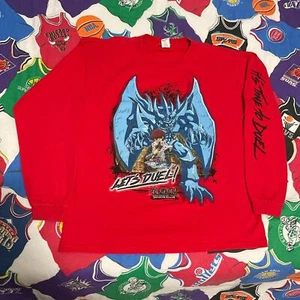 Vintage 1995 Yu-Gu-Oh! Enter The Shadow Realm Anime Kids Long Sleeve Tee - Picture 1 of 5