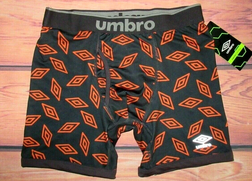 CUECA BOXER MASCULINA UMBRO PERFORMANCE LARANJA CARVÃO TAMANHO P (28/30) - Imagem 1 de 1