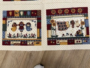 VIP Leslie Beck Cotton Fabric FOLK ART Quilt Sew Crafts Pillow Panel Sunflower - Picture 1 of 7