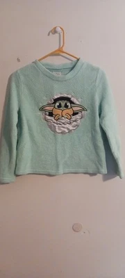 Ladies XS 0/2 Long Sleeve BABY YODA Soft & Warm Pajama Top - Image 1 of 4