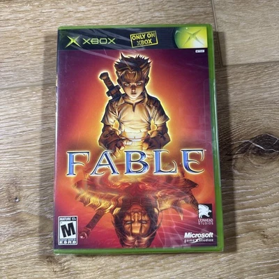 FABLE (Microsoft XBOX, 2004) Etiqueta Negra Original Primera Impresión TOTALMENTE NUEVO SELLADO Foto 1 de 4
