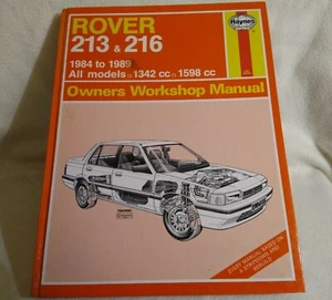 HAYNES OWNERS WORKSHOP MANUAL ROVER 213 & 216 1984-1989 ALL MODELS (b) - Picture 1 of 3