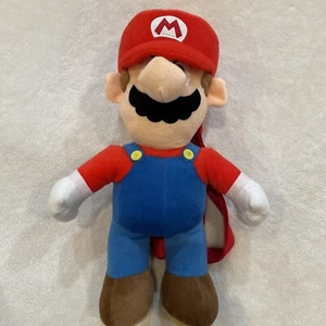 NWT 2022 Nintendo Super Mario Kids Backpack 16" Plush Toy Zip Bag Brand New - Picture 1 of 7