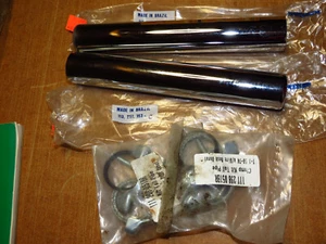 VW Volkswagen aircooled chrome exhaust tips, 225mm, pair, NEW w/clamps&gaskets - Picture 1 of 2