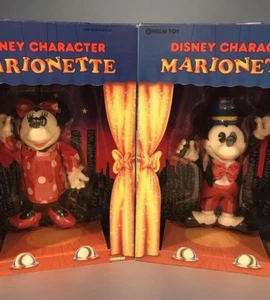 MICKEY MOUSE PUPPET MARIONETTE & MINNIE TOO 1990 NIB - Picture 1 of 12