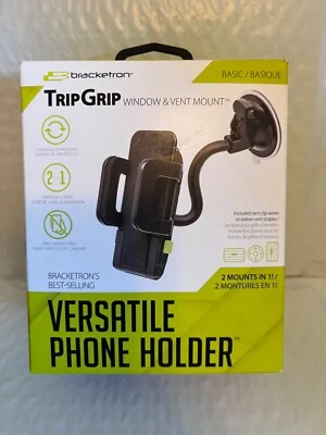 Bracketron - TripGrip Window & Vent Mount for Most Cell Phones - Black  NEW!! - Image 1 of 4
