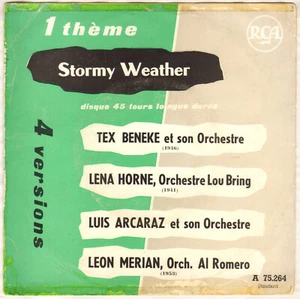 LENA HORNE + 3 "STORMY WEATHER" SWING LATIN JAZZ EP 1955 RCA 75264 - Picture 1 of 4