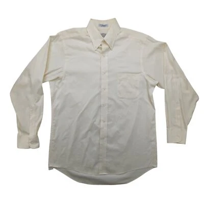 Eagle Shirtmakers Shirt Mens 16 34/35 Non-Iron Cream Button Down Dress Classic - Image 1 of 4