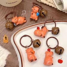 Creative Small Bell Capybara Bag Pendant Animal Cartoon Key Ring  Kids