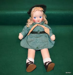 MUÑECA GIRL SCOUT 1946 13" TODA TELA GEORGENE NOVEDADES - Imagen 1 de 10