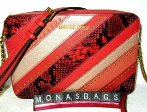 Bolso Bandolera Michael Kors Nuevo Jet Set Terracota Multicolor Cuero Grande Nuevo con Etiquetas - Imagen 1 de 10