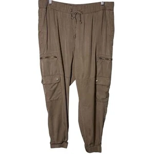 BANANA REPUBLIC | Damen Feder Taupe Tencell Soft Cargo Jogginghose Gr. XL - Bild 1 von 12