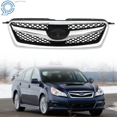 Upper Grille Grill Chrome Shell W/Black Mesh For Subaru Legacy 2010 2011 2012 - Imagem 1 de 4